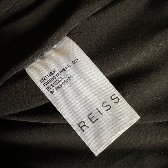 REISS Rebecca Bodycon Textured Dress in Black Size 4 - Picture 8 of 12